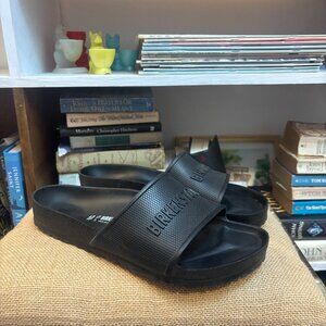 Birkenstock BARBADOS Black Synthetic Open Toe Slide Sandals